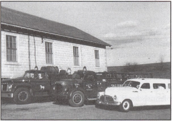 The 1961 Ford tanker, the 1946 Reo pumper, and the 1948 Chevrolet Ambulance (Photo Credit: William Miller, taken from &quot;A History of Salisbury Township&quot; by Joan Lorenz)